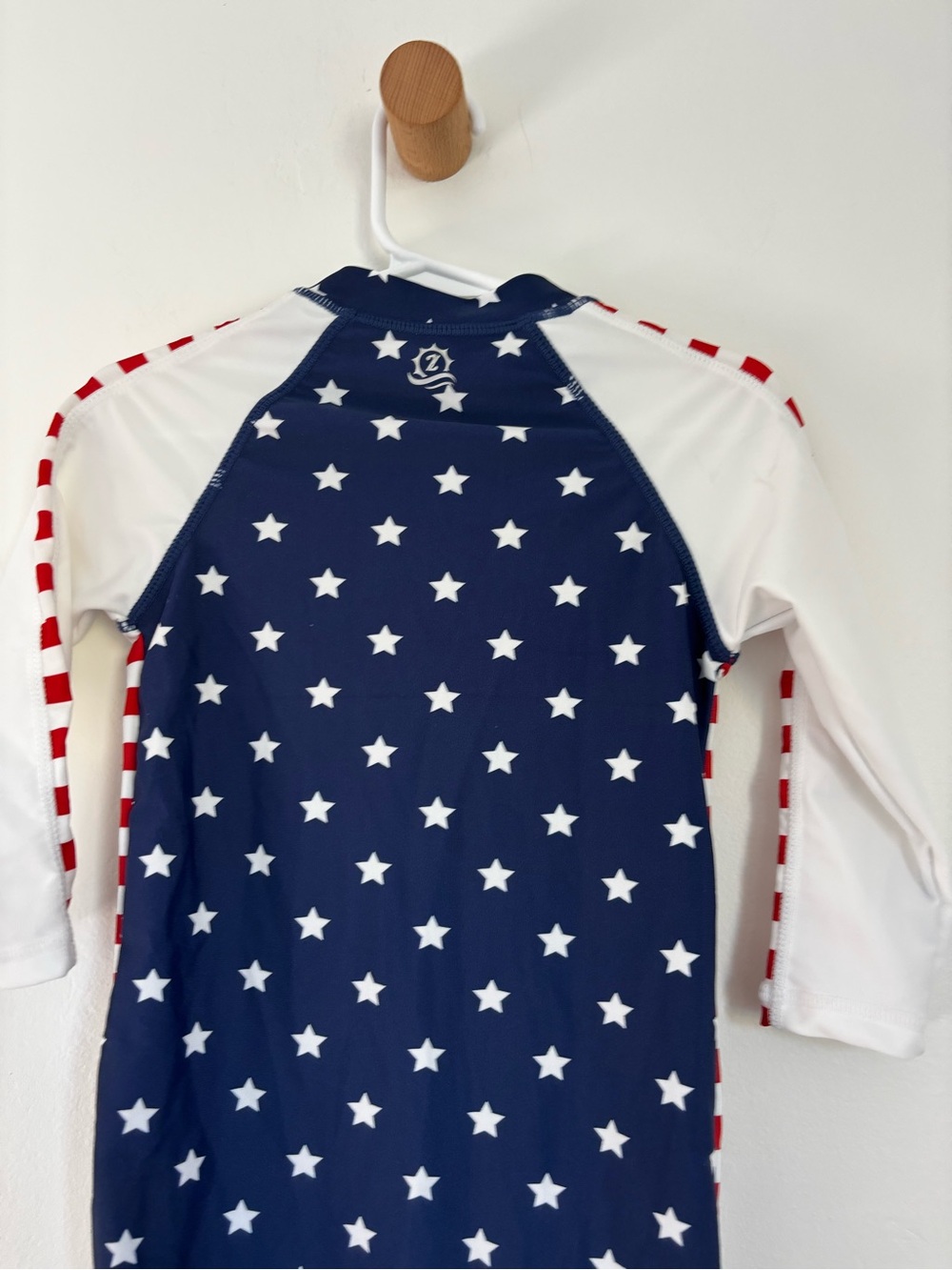 SwimZip Sunsuit - Long Sleeve Romper Swimsuit | "Americana" - Picture 3 of 5